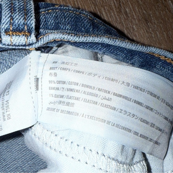 Abercrombie & Fitch 90s Straight Ultra High Rise Jeans Curve Love Distressed 26 - Picture 7 of 12